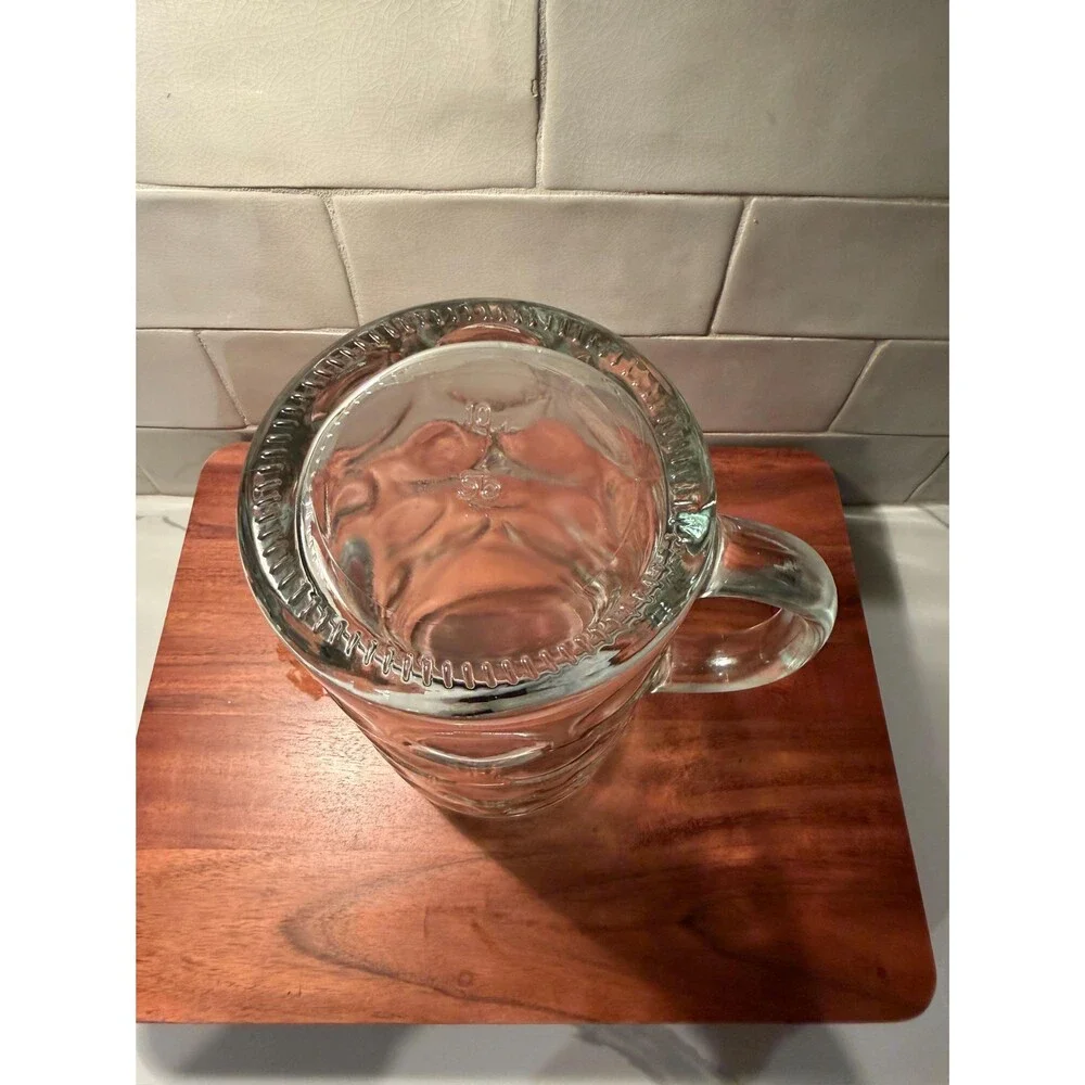 Vintage Paulaner München 1 Liter Dimpled Glass Beer Stein Mug